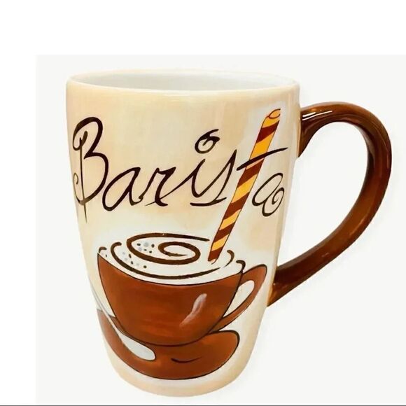 2 for $30 Vintage Clay Art Barista Ceramic Coffee/Tea Mug - Picture 1 of 4